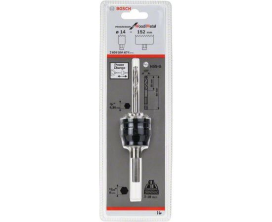 Bosch Adapters Power-Change 8mm sešstūra stiprinājuma kāts - gab.