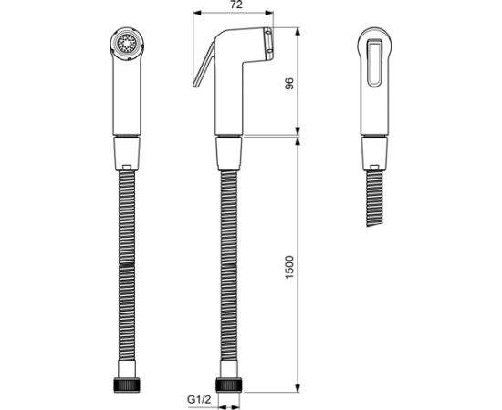 Ideal Standard Hygienic bidē dušas klausules komplekts - gab.