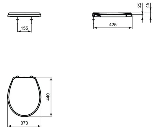 Ideal Standard Contour 21 klozetpoda sēdriņķis.