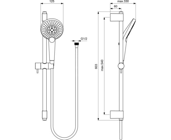 Ideal Standard Idealrain EvoJET Round dušas komplekts