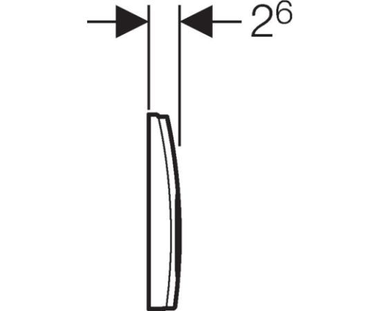 Geberit Delta 21 spiedpoga, matēts hroms