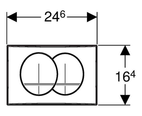 Geberit Delta 20 spiedpoga, matēts hroms