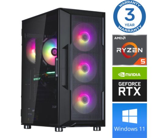 INTOP Ryzen 5 5500 16GB 250SSD M.2 NVME RTX3060 12GB WIN11Pro