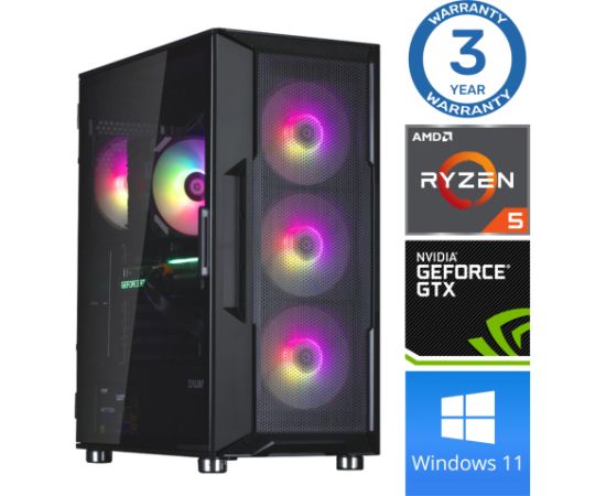 INTOP Ryzen 5 5500 32GB 250SSD M.2 NVME GTX1650 4GB WIN11