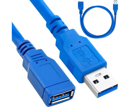Fusion USB 3.0 pagarinājuma kabelis 1,5 m zils