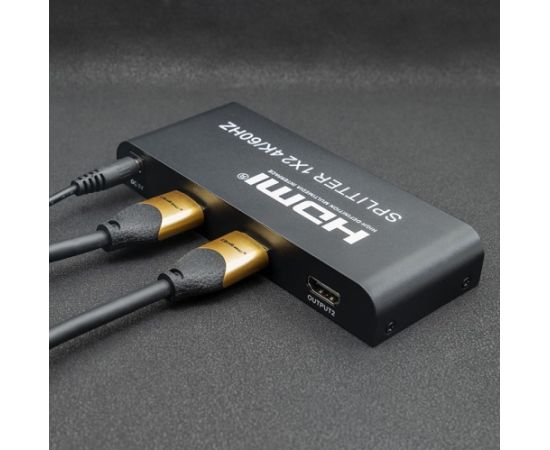 Qoltec 51797 Active HDMI Splitter 2 x HDMI 4K x 2K | 6Gb/s | 60Hz