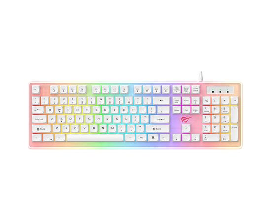 Gaming Keyboard Havit KB876L RGB (white)
