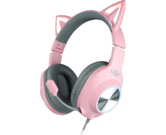 Foxxray Shining Cat Gaming Headset Wired Pink/Grey