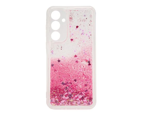 iLike Samsung  Galaxy A35 Silicone Case Water Glitter Pink