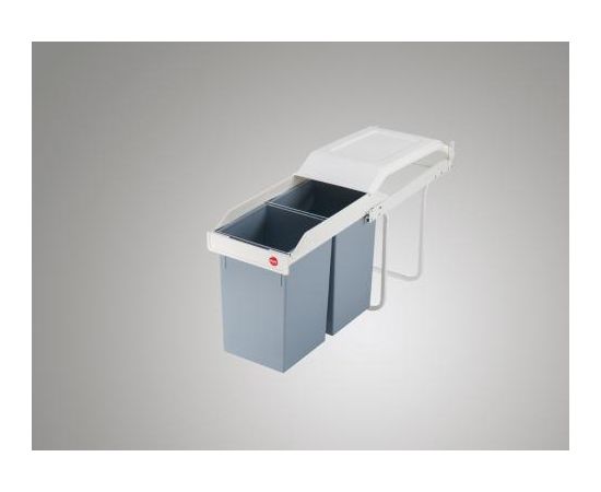 Hailo Atkritumu tvertne iebūvējamā Multi-Box duo L / 2x14L / balta