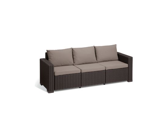 Keter Диван садовый трехместный California 3 Seater Sofa коричневый