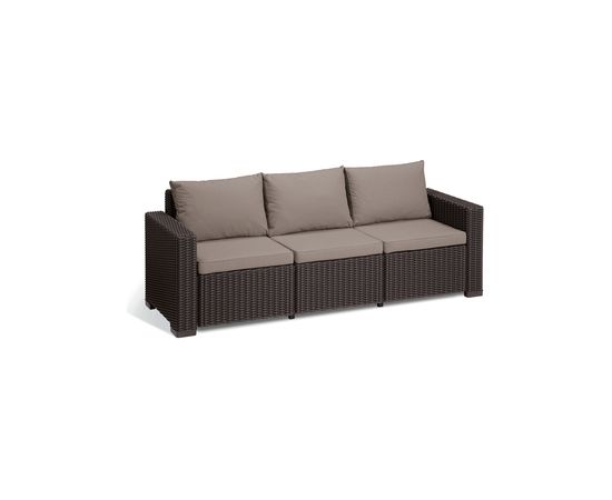 Keter Dārza dīvāns trīsvietīgs California 3 Seater Sofa brūns