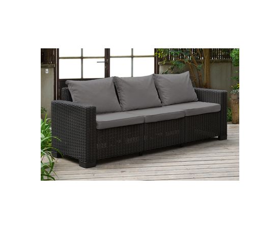 Keter Dārza dīvāns trīsvietīgs California 3 Seater Sofa brūns