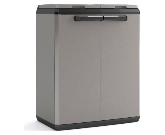 Keter Atkritumu šķirošanas sistēma Split Basic 110L Recycling system 68x39x85cm tumši pelēka/melna