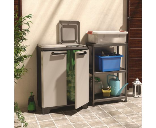 Keter Atkritumu šķirošanas sistēma Split Premium 110L Recycling system 68x39x92cm pelēka/melna