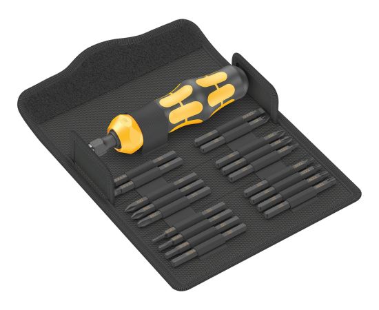 Wera Kraftform Kompakt 900 Set 1, with impact screwdriver, bit set (black/yellow, 1/4, 19 pieces)