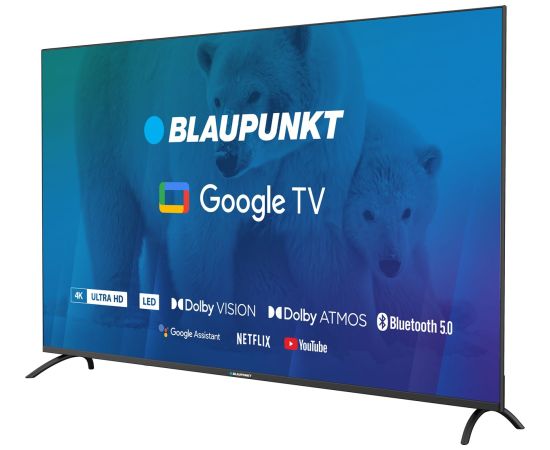 TV 65" Blaupunkt 65UBG6000S 4K Ultra HD LED, GoogleTV, Dolby Atmos, WiFi 2,4-5GHz, BT, black