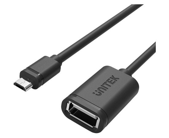 UNITEK Y-C438GBK USB cable 0.2 m USB 2.0 Micro-USB B USB A Black