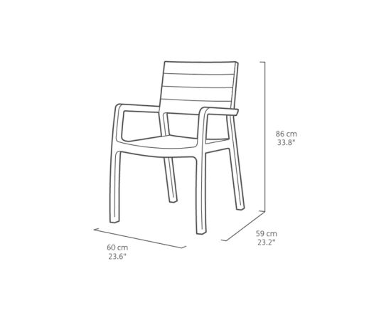 Keter Садовый стул Harmony Armchair серый/светло-серый
