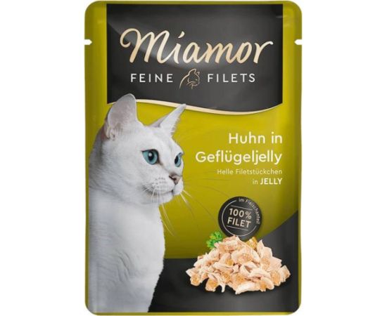 MIAMOR Feine Filets Chicken with poultry jelly - wet cat food - 100g