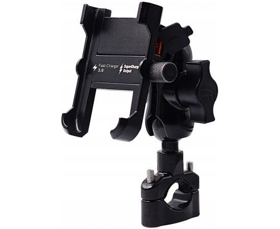 MOTORBIKE PHONE HOLDER FREEDCONN MC10 + BM2R HEAD TUBE ATTACHMENT