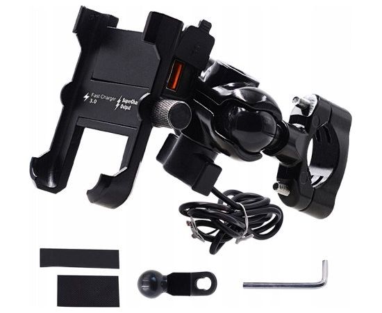 MOTORBIKE PHONE HOLDER FREEDCONN MC10 + BM2R HEAD TUBE ATTACHMENT