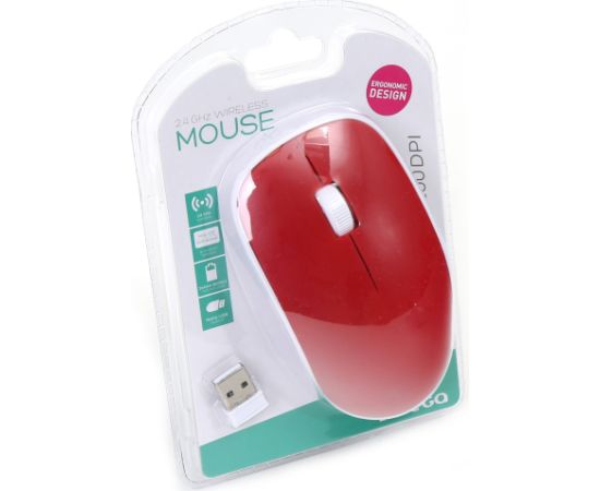 Omega мышка OM-420 Wireless, красный