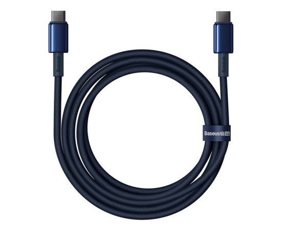 Cable USB-C to USB-C Baseus Tungsten Gold, 100W, 2m (blue)