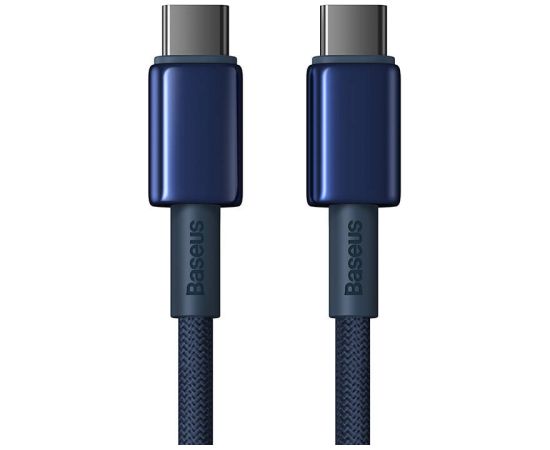 Cable USB-C to USB-C Baseus Tungsten Gold, 100W, 2m (blue)