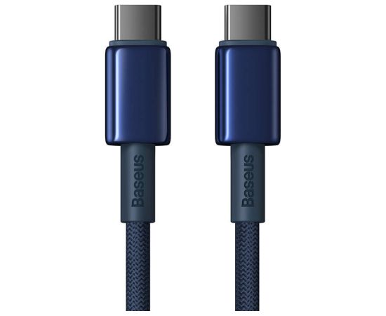 Cable USB-C to USB-C Baseus Tungsten Gold, 100W, 1m (blue)