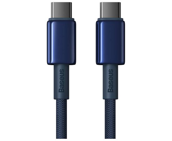 Cable USB-C to USB-C Baseus Tungsten Gold, 100W, 1m (blue)