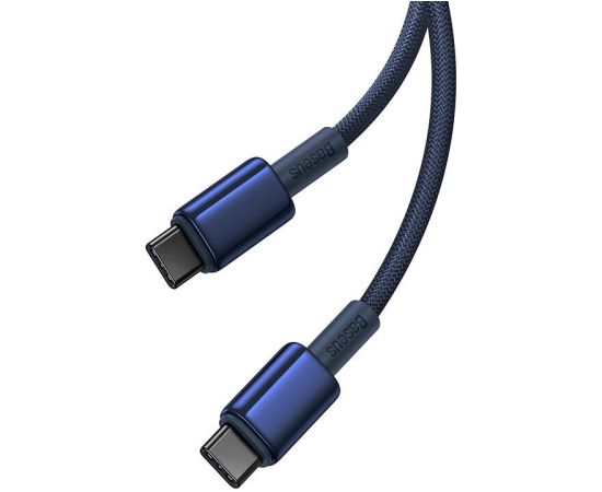 Cable USB-C to USB-C Baseus Tungsten Gold, 100W, 1m (blue)