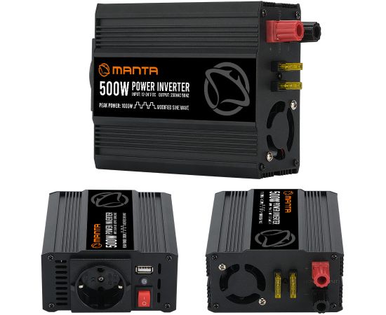 Manta MPI500M Power Inverter 500W/1000W DC to AC