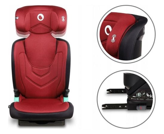 Car Seat Lionelo Neal Red Burgundy, 15-36kg