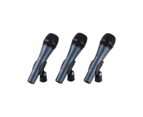 SENNHEISER 3PACK E835, MICROPHONE SET WITH 3X E 835, VOCAL MICROPHONE, DYNAMIC, CARDIOID, INCLUDING MICROPHONE BRACKET AND CASES