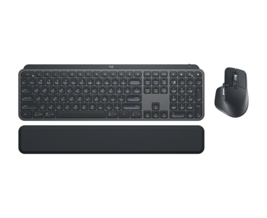 Logitech MX Keys Combo for Business Gen 2 QWERTZ DE Keyboard, Palm Rest and Mouse set, Graphite