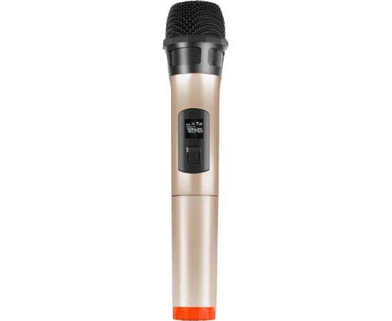 Wireless dynamic microphone UHF PULUZ PU628J 3.5mm (gold)