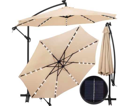 Dārza lietussargs ar saules paneli Springos GU0047 300 CM
