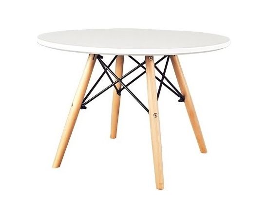 Modernhome Moderns skandināvu kafijas galdiņš ar baltu virsmu 60cm