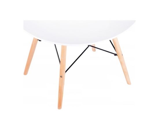 Modernhome Moderns skandināvu kafijas galdiņš ar baltu virsmu 60cm
