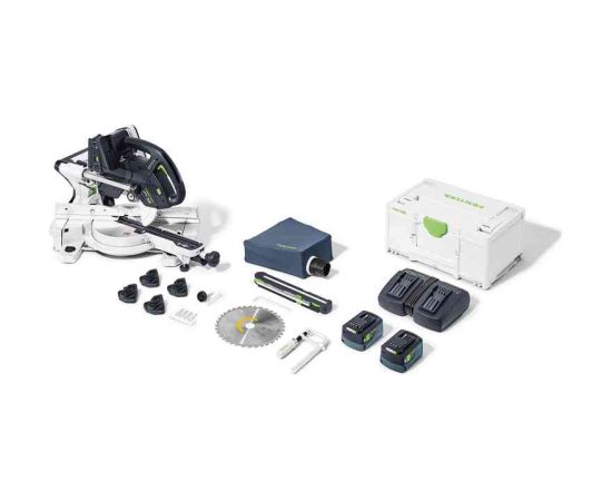 Leņķzāģis Festool KSC 60 EB 5,0 I-Plus KAPEX; 2x18 V; 2x5,0 Ah akum.