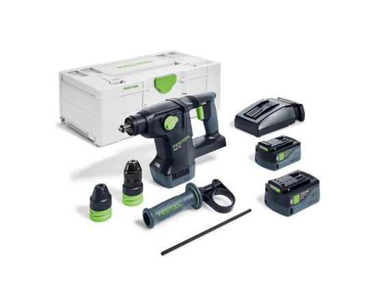 Perforators Festool KHC 18 5,0 EBI-Plus; 18 V; 2,6 J; SDS-plus; 2x5,0 Ah akum.