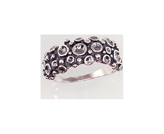 Серебряное кольцо #2100918(POx-Bk), Серебро 925°, оксид (покрытие), Размер: 17.5, 4.1 гр.