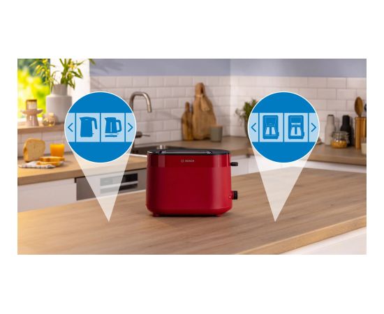 Bosch TAT2M124 toaster 6 2 slice(s) 950 W Red