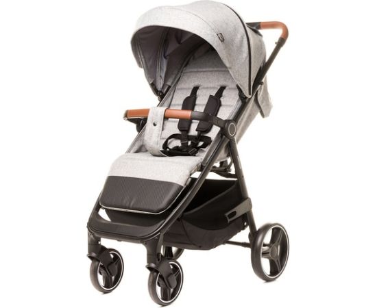 4baby Ratiņi STINGER XXIII melange light grey [A] Коляски