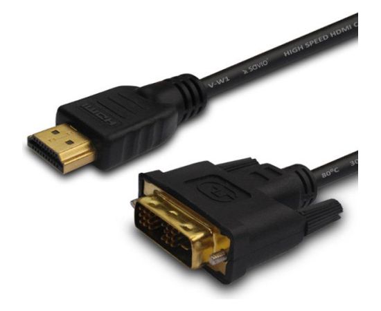 Savio CL-139 video cable adapter 1.8 m DVI-A HDMI Type A (Standard) Black