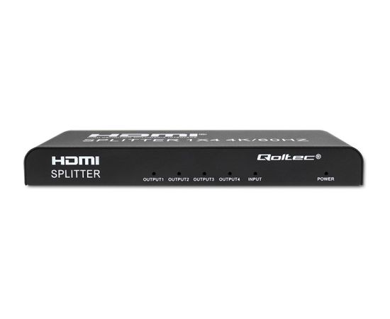 Qoltec 51799 Active HDMI Splitter 4 x HDMI 4K x 2K | 6Gb/s | 60Hz