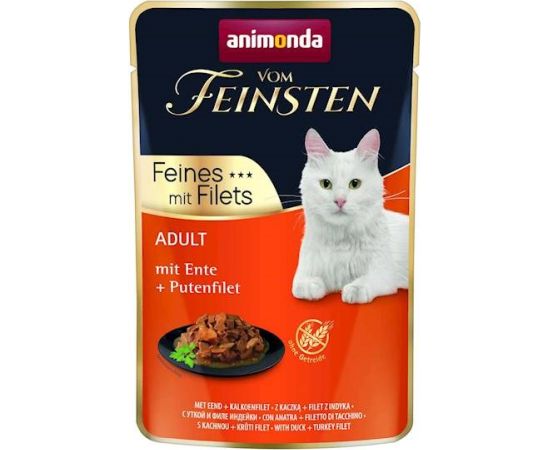 ANIMONDA vom Feinsten Duck, turkey fillet - wet cat food - 85 g