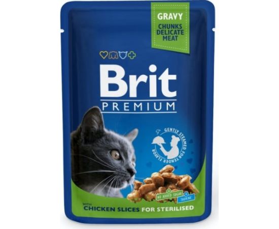 BRIT Premium Cat Chicken Sterilised - wet cat food - 100g