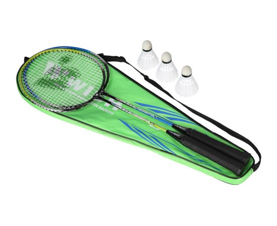 Wish Steeltec 216K badminton racket set 2 rackets + 3 shuttlecocks + case